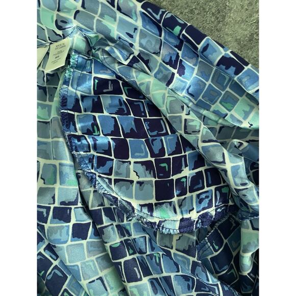 Victoria's Secret Robe Sz M/L Long Belted Mermaid Blue Stain Glass Shoulder Pads - Picture 4 of 9